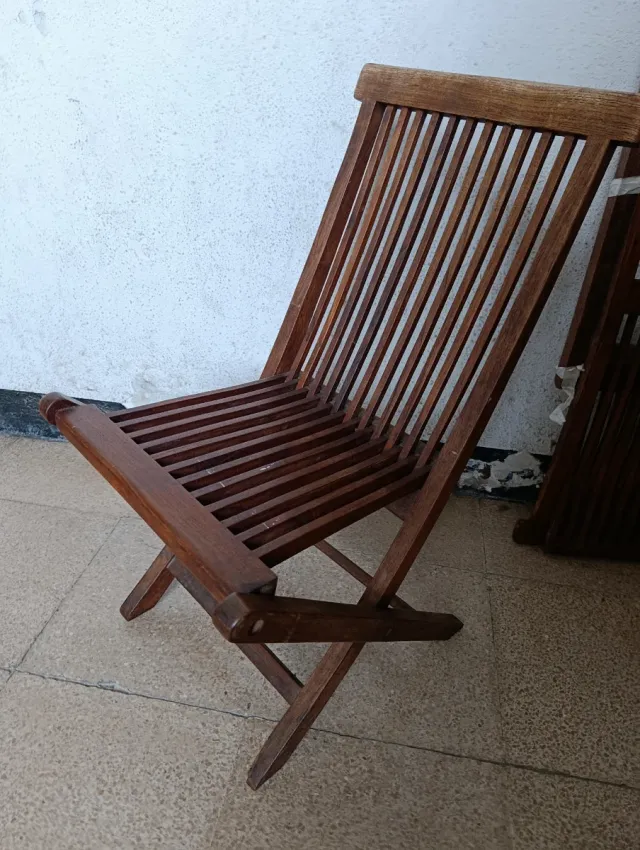 Sillas de madera plegables