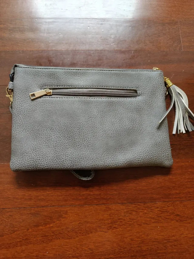 Bolso de mano gris