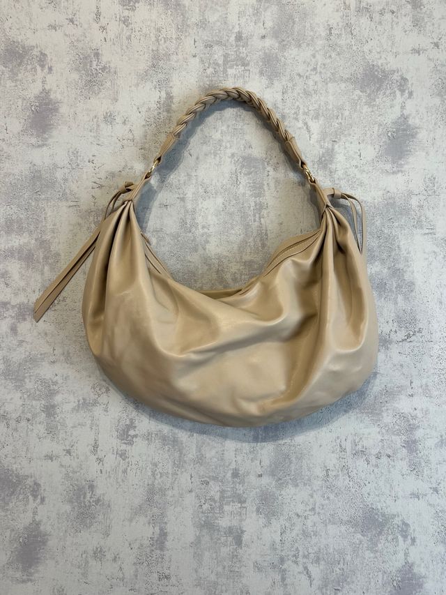 Bolso Beige Trenzada