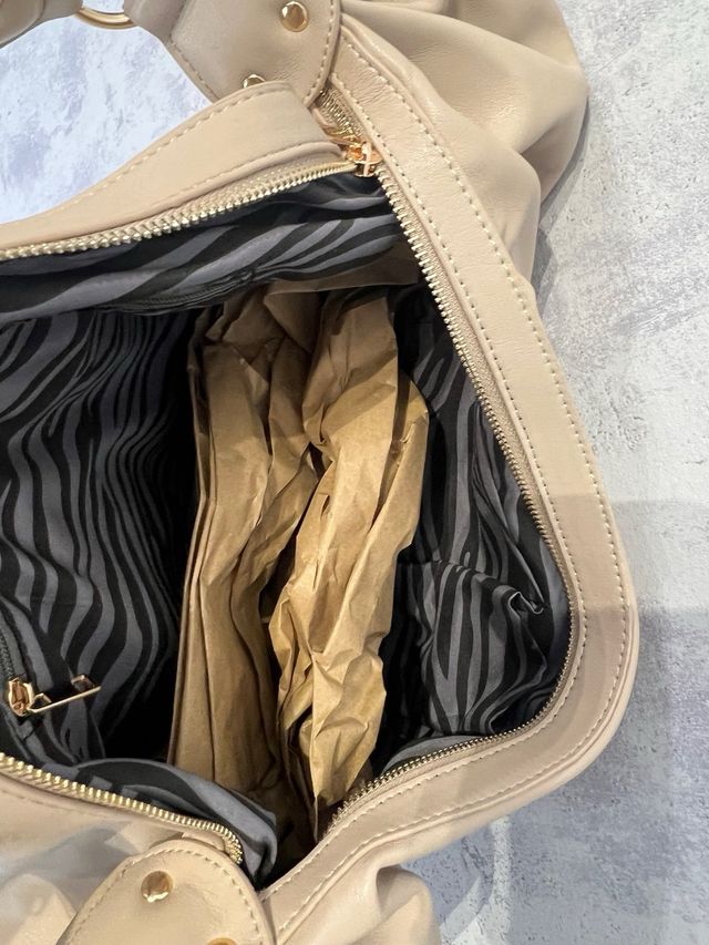 Bolso Beige Trenzada