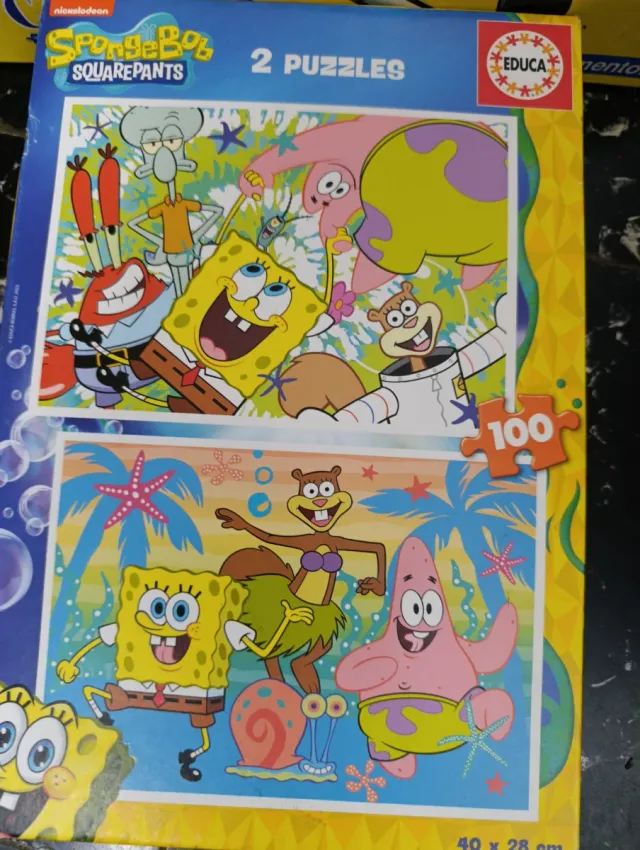 2 Juego Bob Esponja Conecta Clementoni
