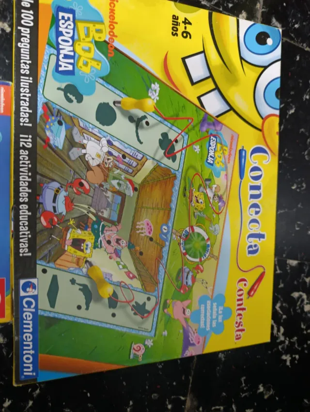 2 Juego Bob Esponja Conecta Clementoni
