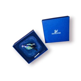 Broche Swarovski Papagaio Prata 925 Cristais