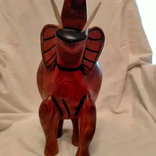 Statua Elefante Legno Intagliato