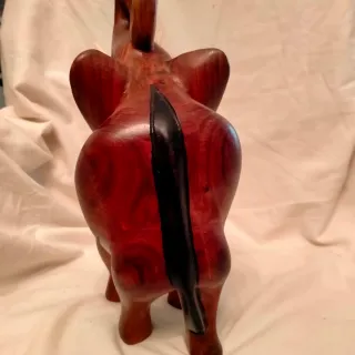 Statua Elefante Legno Intagliato