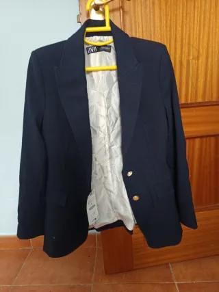 Blazer Zara Negro Mujer
