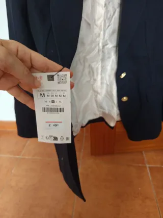 Blazer Zara Negro Mujer