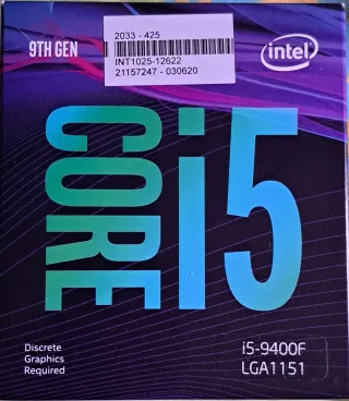 Intel Core i5-9400F 9th Gen INCLUYE disipador