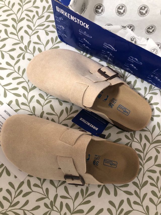 Zuecos Birkenstock Beige