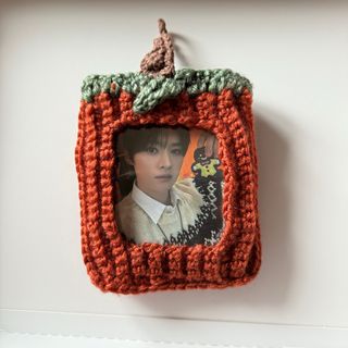 Portafoto uncinetto zucca Halloween