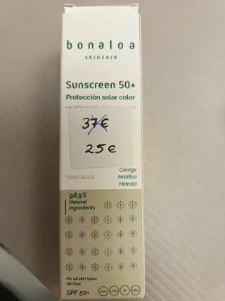 Bonaloa Crema Solar Color Beige SPF 50+
