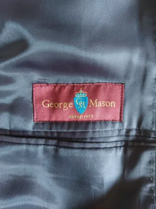 Completo uomo George Mason 100% lana grigio