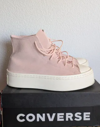 Converse plataforma rosas talla 40