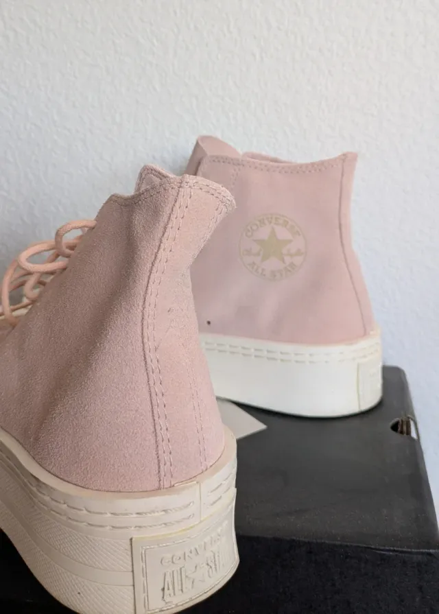 Converse plataforma rosas talla 40