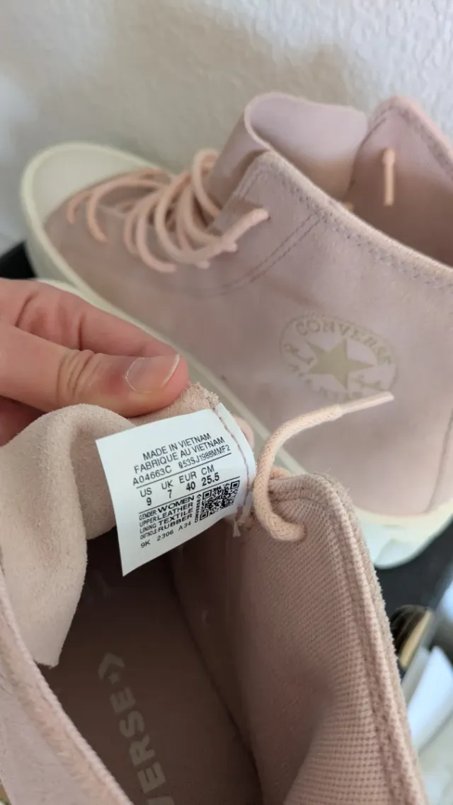 Converse plataforma rosas talla 40