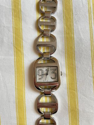 Reloj Lotus Mujer Pulsera Plata y Blanco