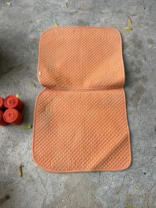 Sudadero de doma y vendas de equitación naranja