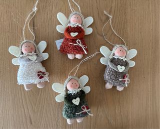 Set 4 bamboline natalizie