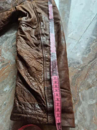 Giacca in pelle vintage Y2K marrone