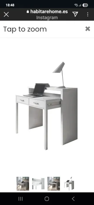 Mesa consola convertible en escritorio