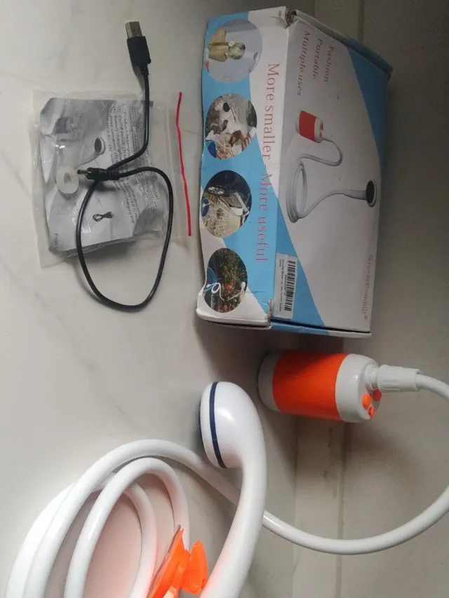 Ducha portátil para camping estropeada