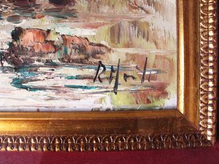 Dipinto Rolando Monti - Paesaggio Fiume