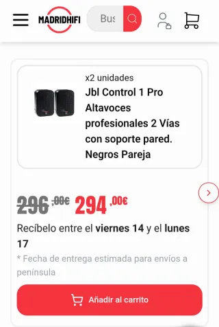 Altavoces JBL Control 1 Monitor Estudio