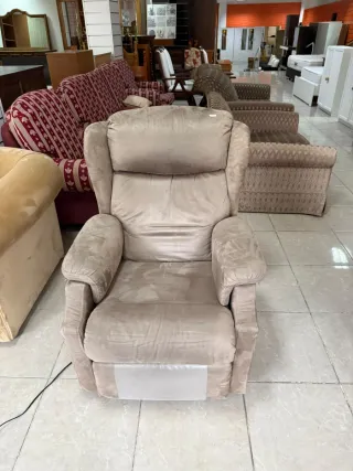 Sillón Relax Eléctrico Tela Beige