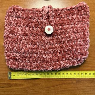 Borsetta a spalla in velluto rosa