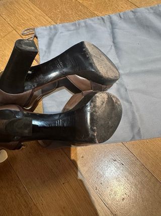 Sandali Max Mara marroni con tacco