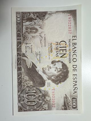 20 Billetes 100 Pesetas Becquer 1965 SIN CIRCULAR