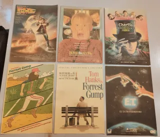 Lote 6 Pósters Cine: Beetlejuice, E.T., Forrest Gu