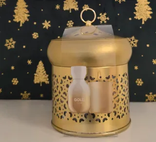 Agua de Perfume y Vela Set Dorado
