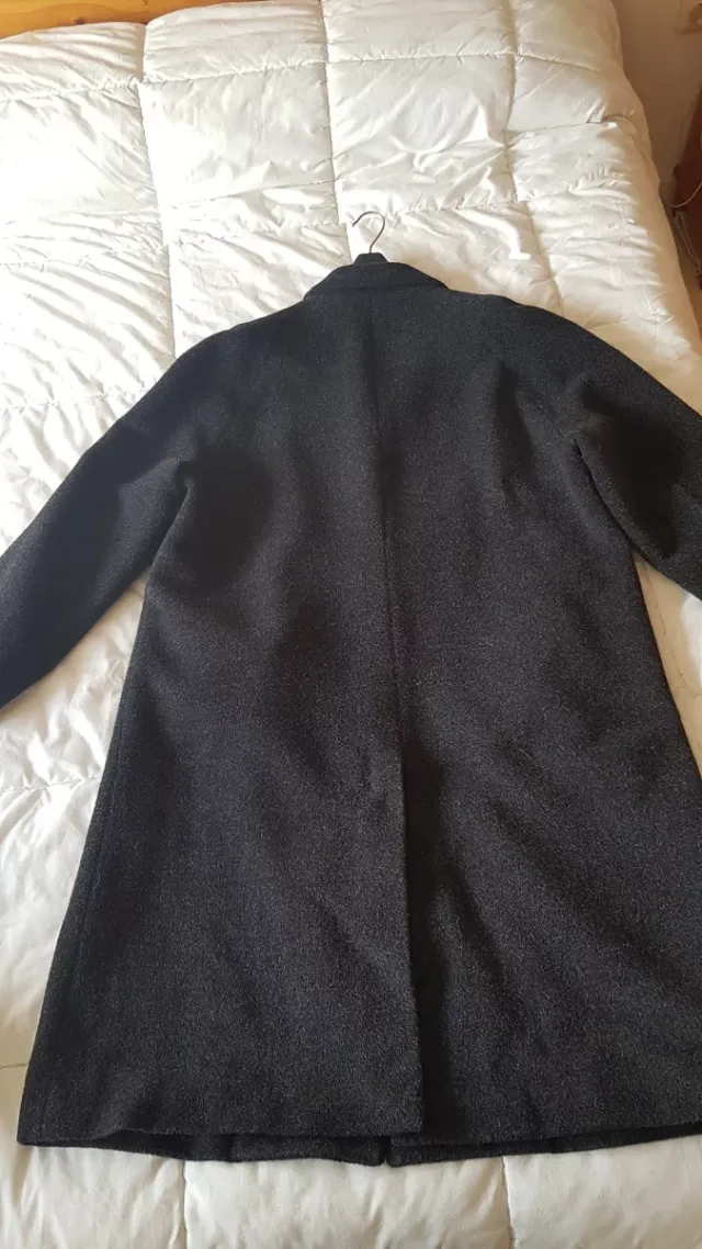 Abrigo de paño hombre gris