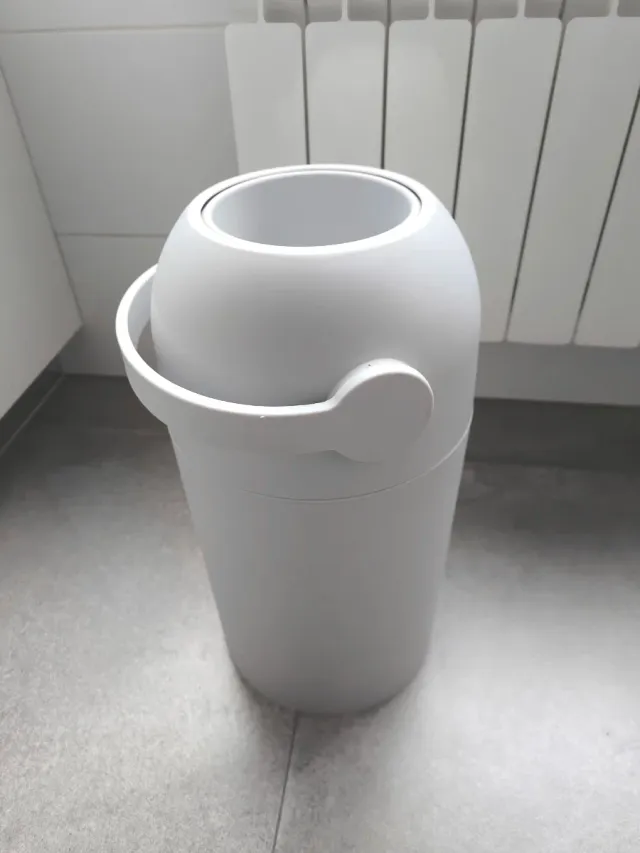 Papelera de pañales blanco