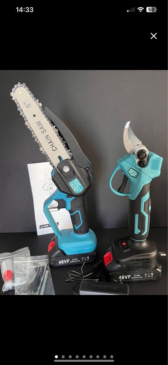 Kit 2 pz motosega e forbici 48V