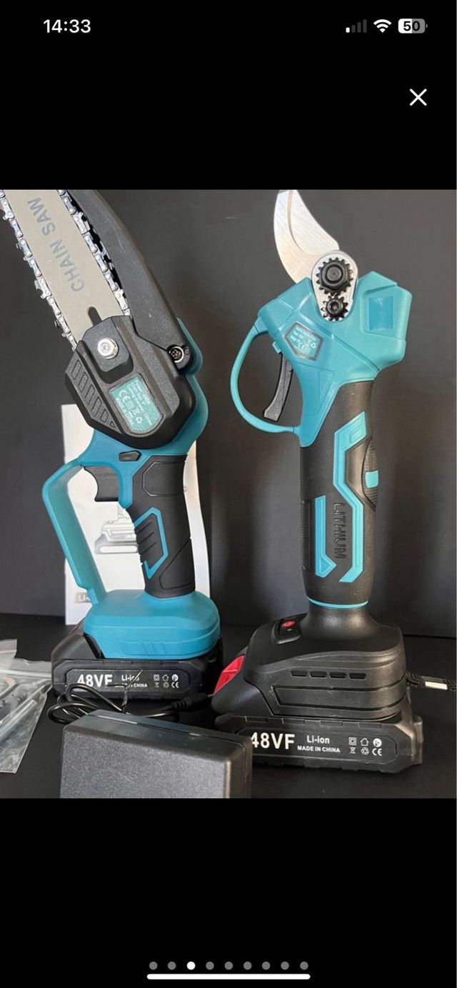 Kit 2 pz motosega e forbici 48V