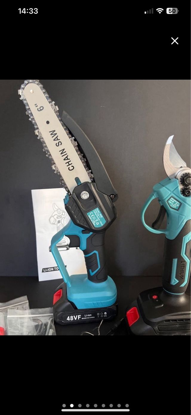 Kit 2 pz motosega e forbici 48V
