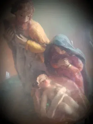 Navidad bola de nieve musical vintage