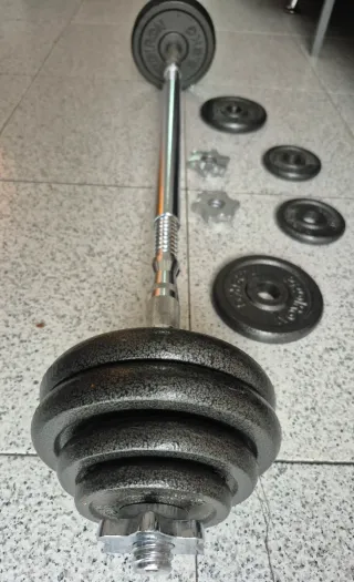 Mancuernas ajustables con discos y cierres