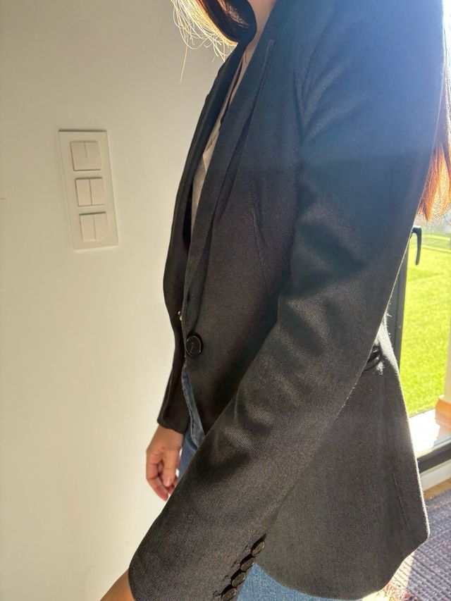 Americana blazer gris ZARA BASIC mujer