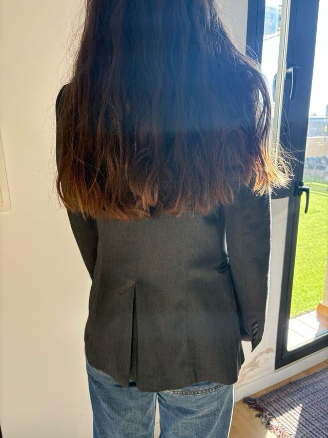 Americana blazer gris ZARA BASIC mujer