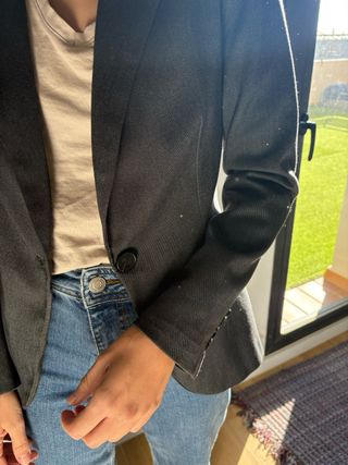 Americana blazer gris ZARA BASIC mujer