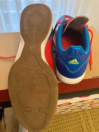 Zapatillas Adidas Fútbol Sala Azul/Rojo