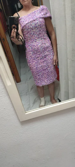 Vestido fiesta lentejuelas talla 38-40