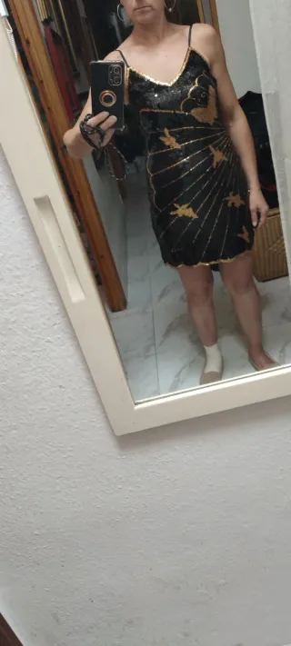 Vestido fiesta lentejuelas talla 38-40