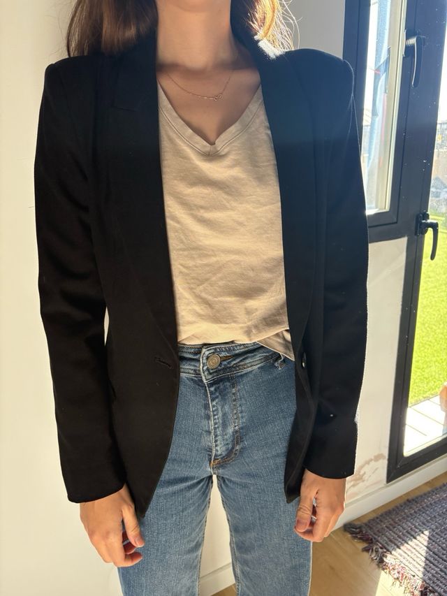 Americana blazer negra mujer