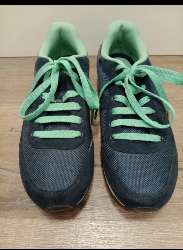 Zapatillas deportivas casual mujer azul y verde