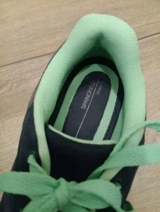 Zapatillas deportivas casual mujer azul y verde