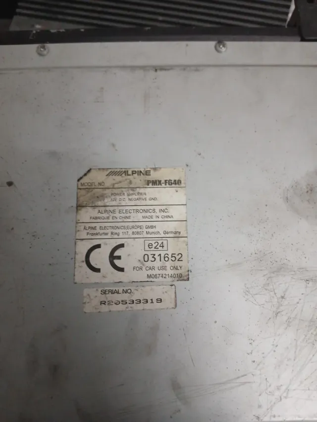Alpine PMX-F640 Amplificador de Potencia